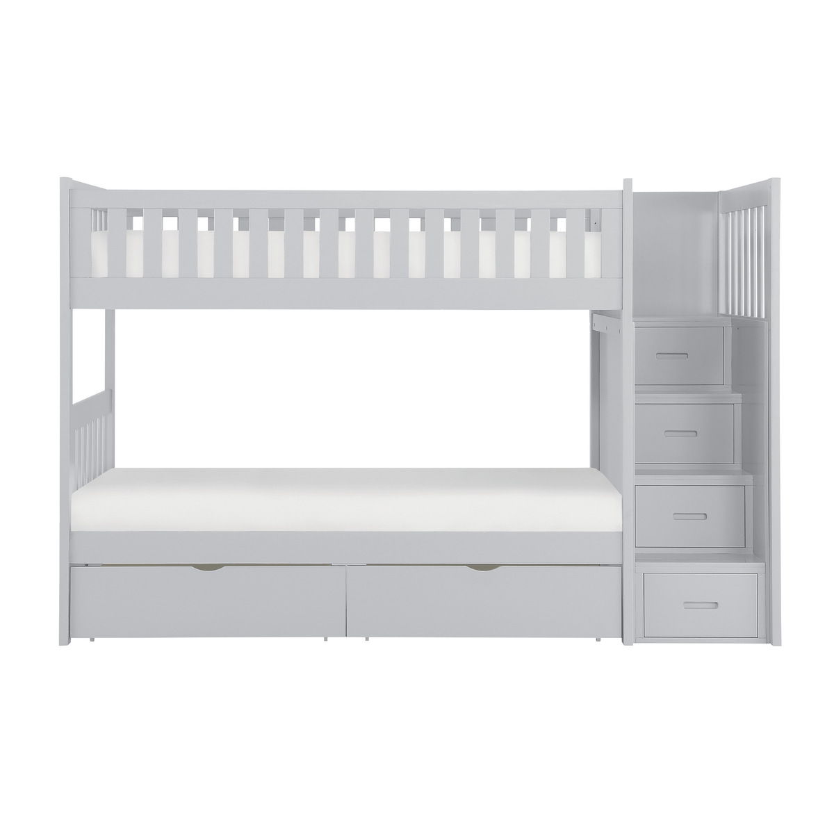 Orion Twin/Twin Step Bunk Bed with Storage Boxes
