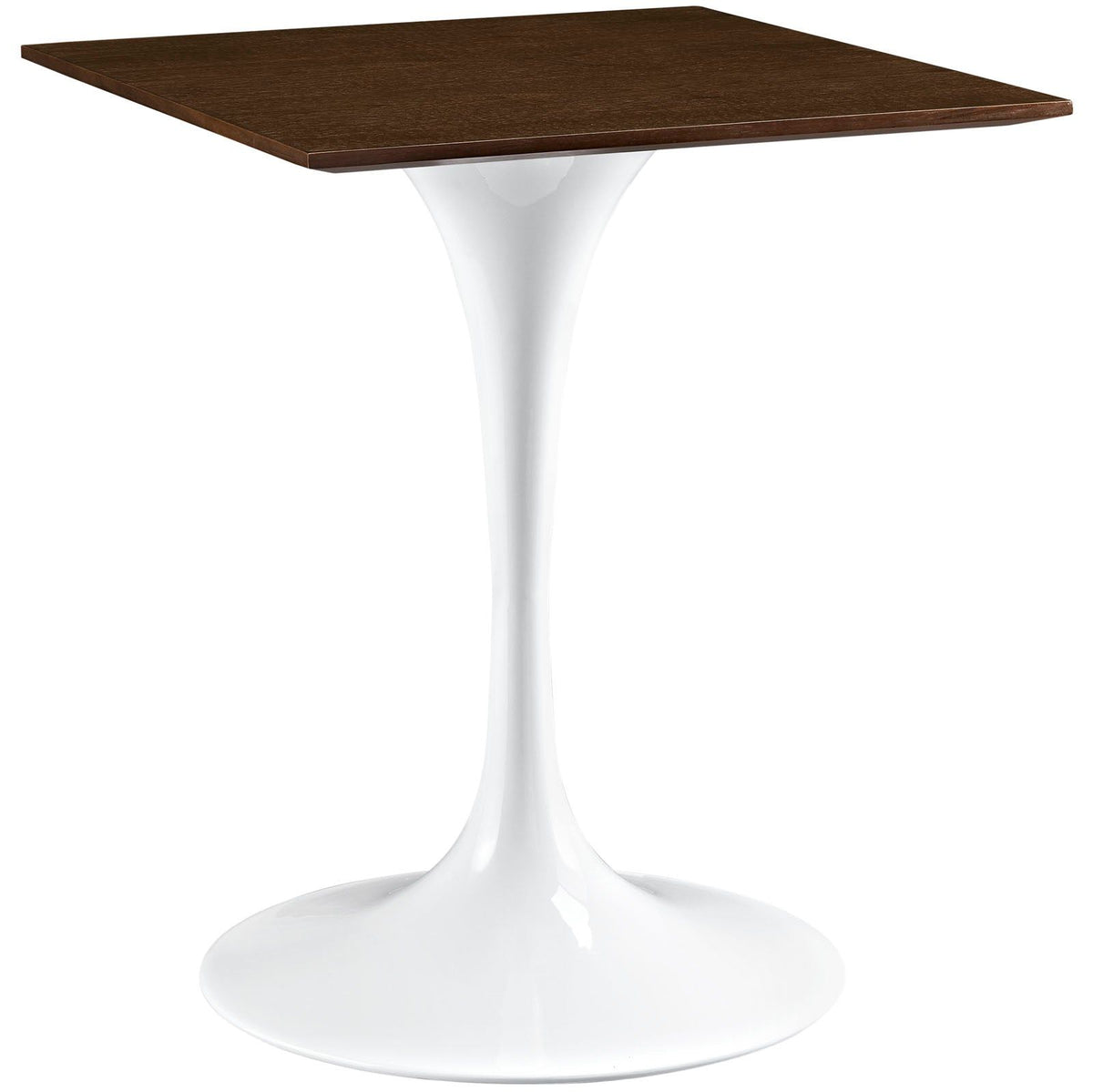 Lippa Square Wood Dining Table - 24", Walnut