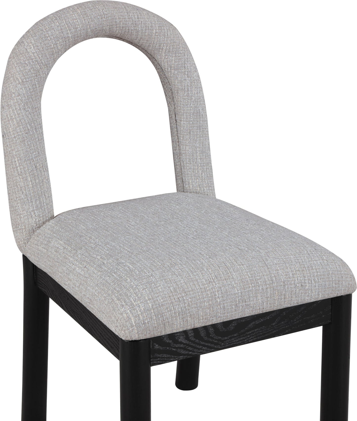 Conrad - Linen Dining Chair With Black Legs