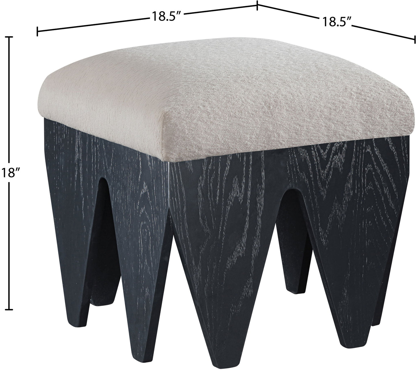 Altair - Fabric Bench - Black Base