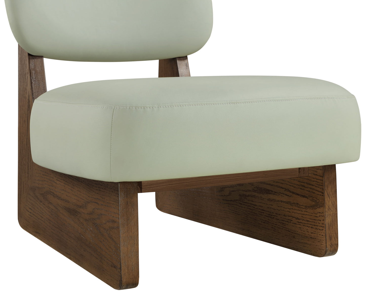Vetra - Vegan Leather Upholstered Accent Chair With Brown Base