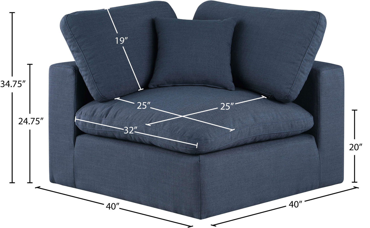 Comfy - Linen Corner Chair