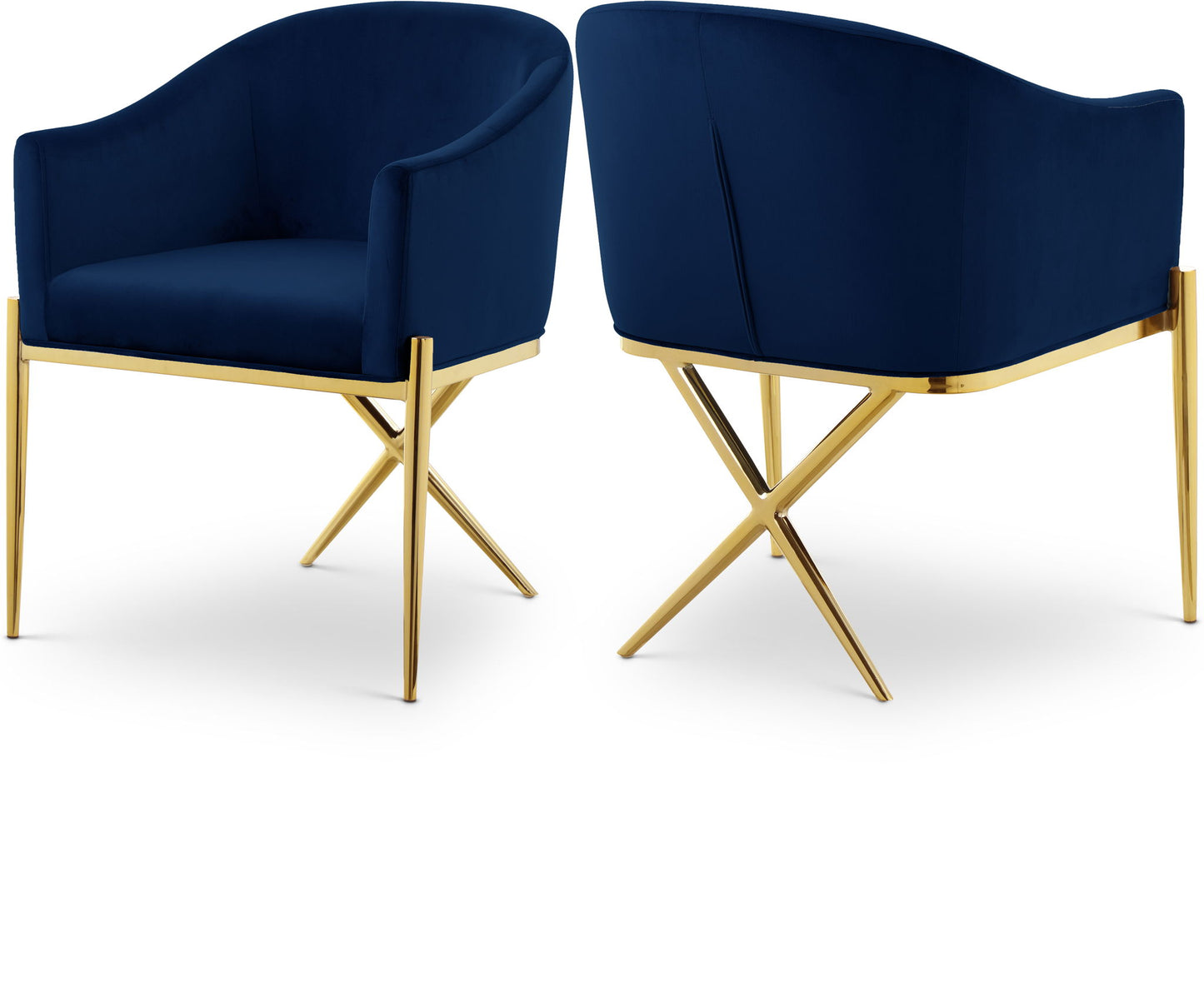 Xavier - Dining Chair with Gold Legs