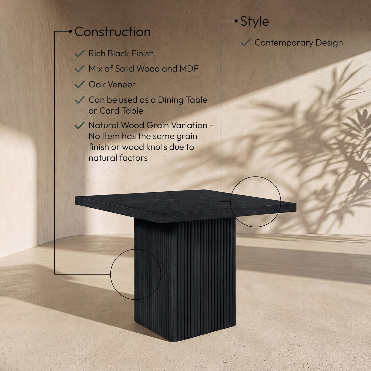 Belinda - Dining Table / Card Tabl