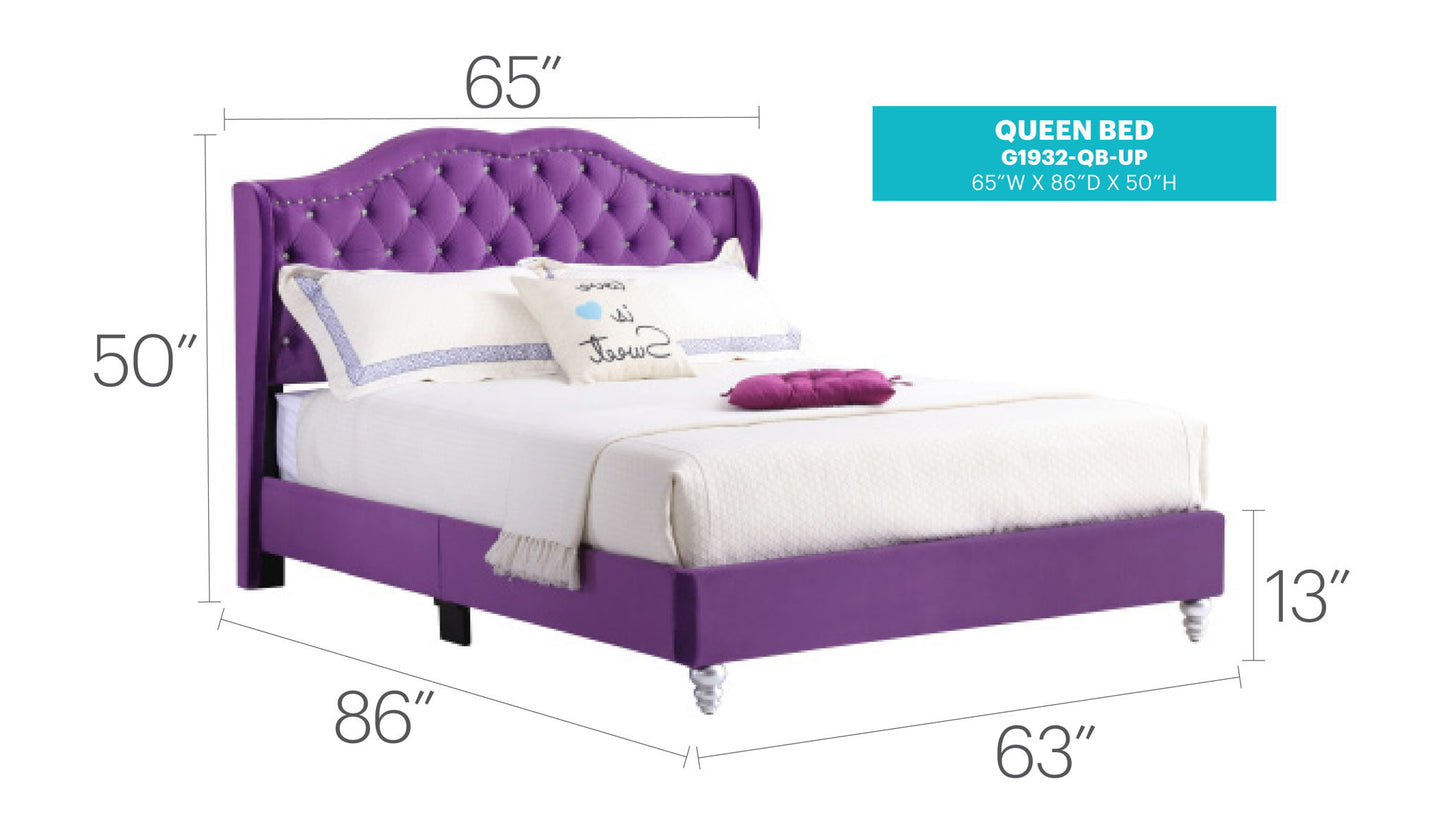 Glory Furniture - Joy - Upholstered Bed