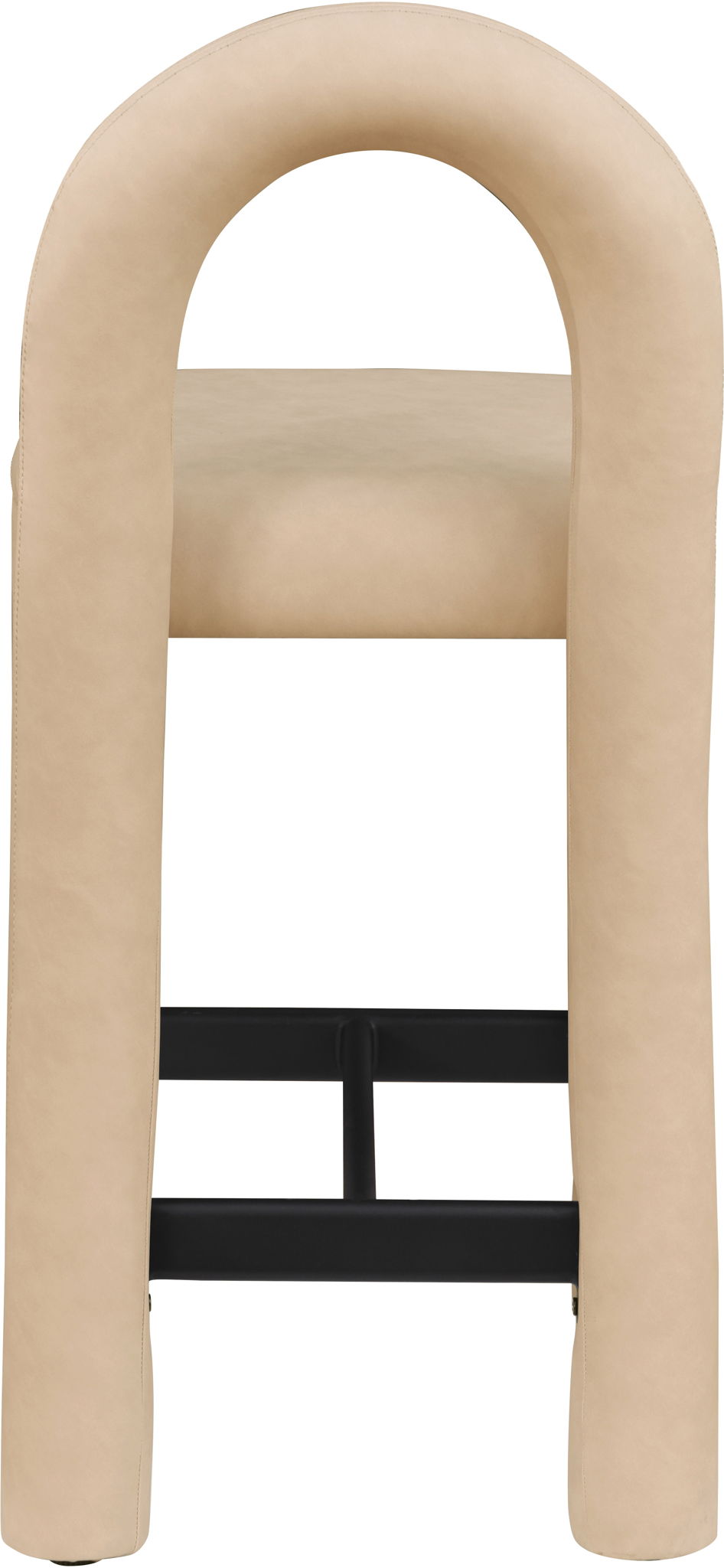 Amari - Vegan Leather and Boucle Fabric Stool