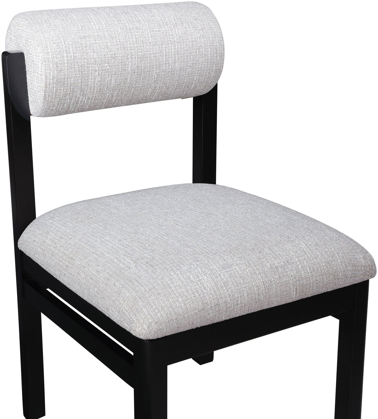 Roundhill - Fabric Dining Chair (Set of 2) - Black Frame