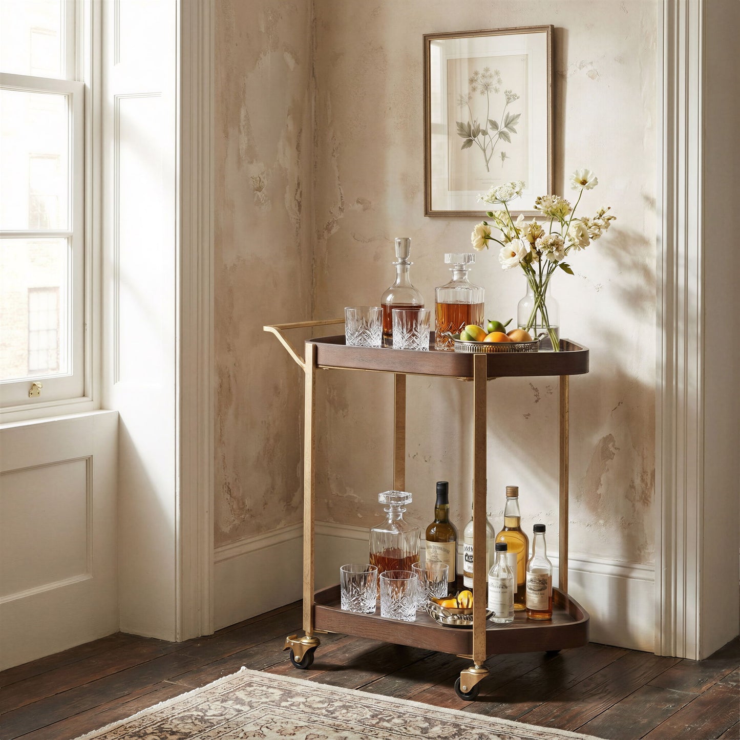 Stela - Bar Cart - Walnut