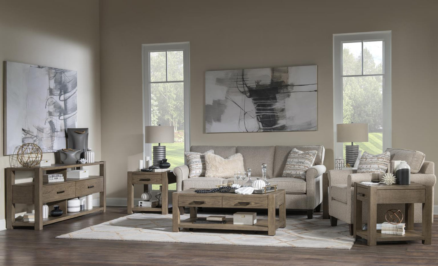 Hazel - Sofa Table - Weathered Stone