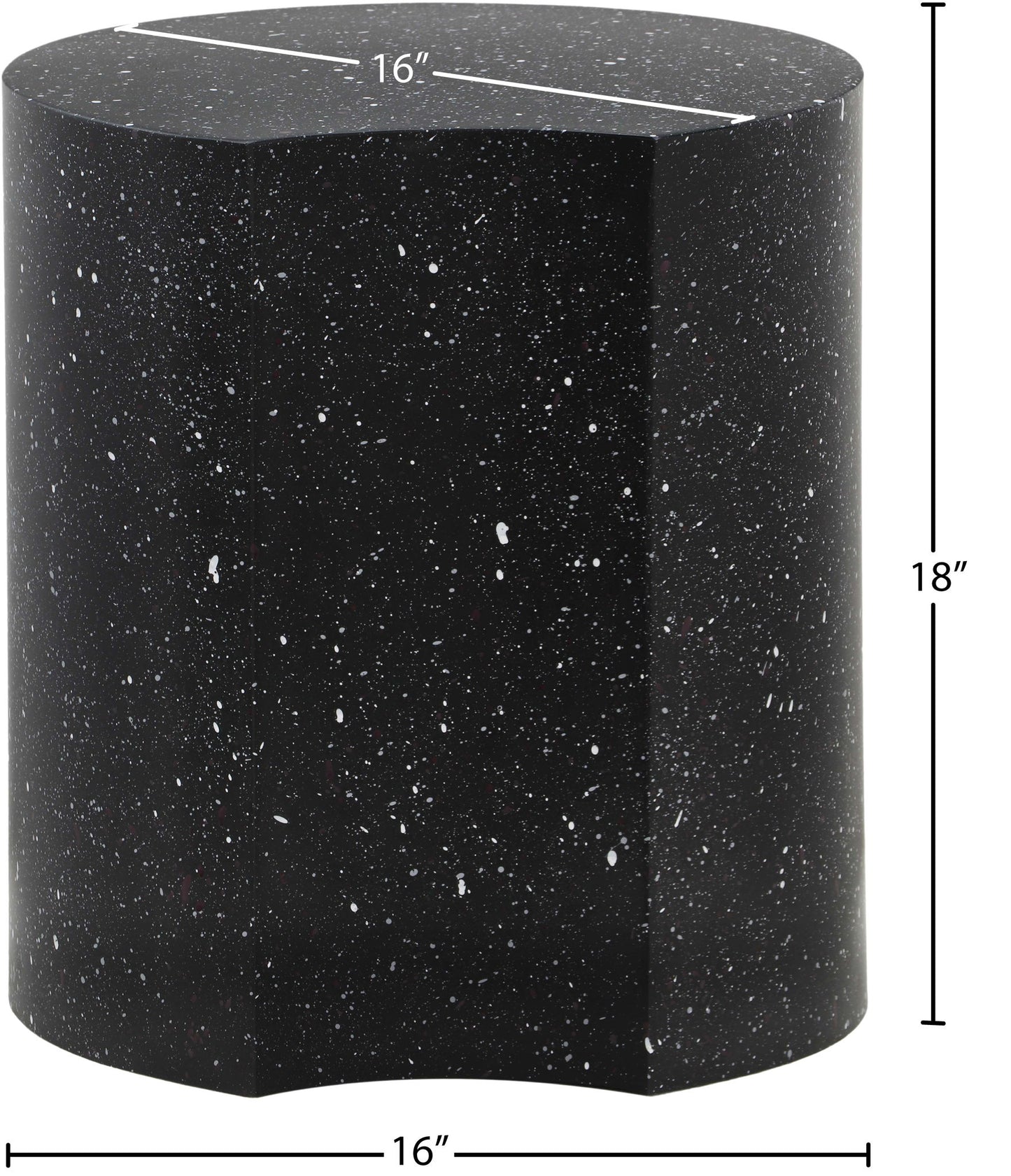 Dimple - End Table - Terazzo Finish