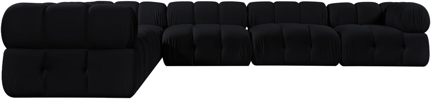 Orin - L-Shaped Velvet 6 Piece Modular Sectional