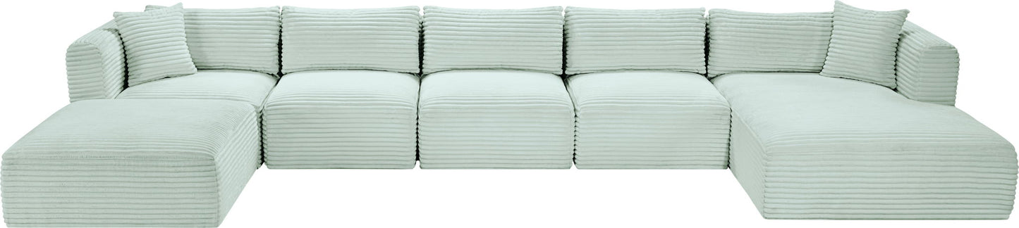Shaggy - 6 Piece Modular Sectional With Chaise And Ottoman