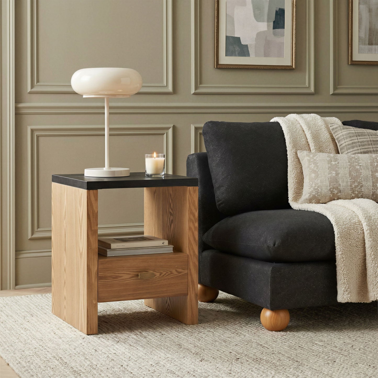 Natt - Side Table - Black