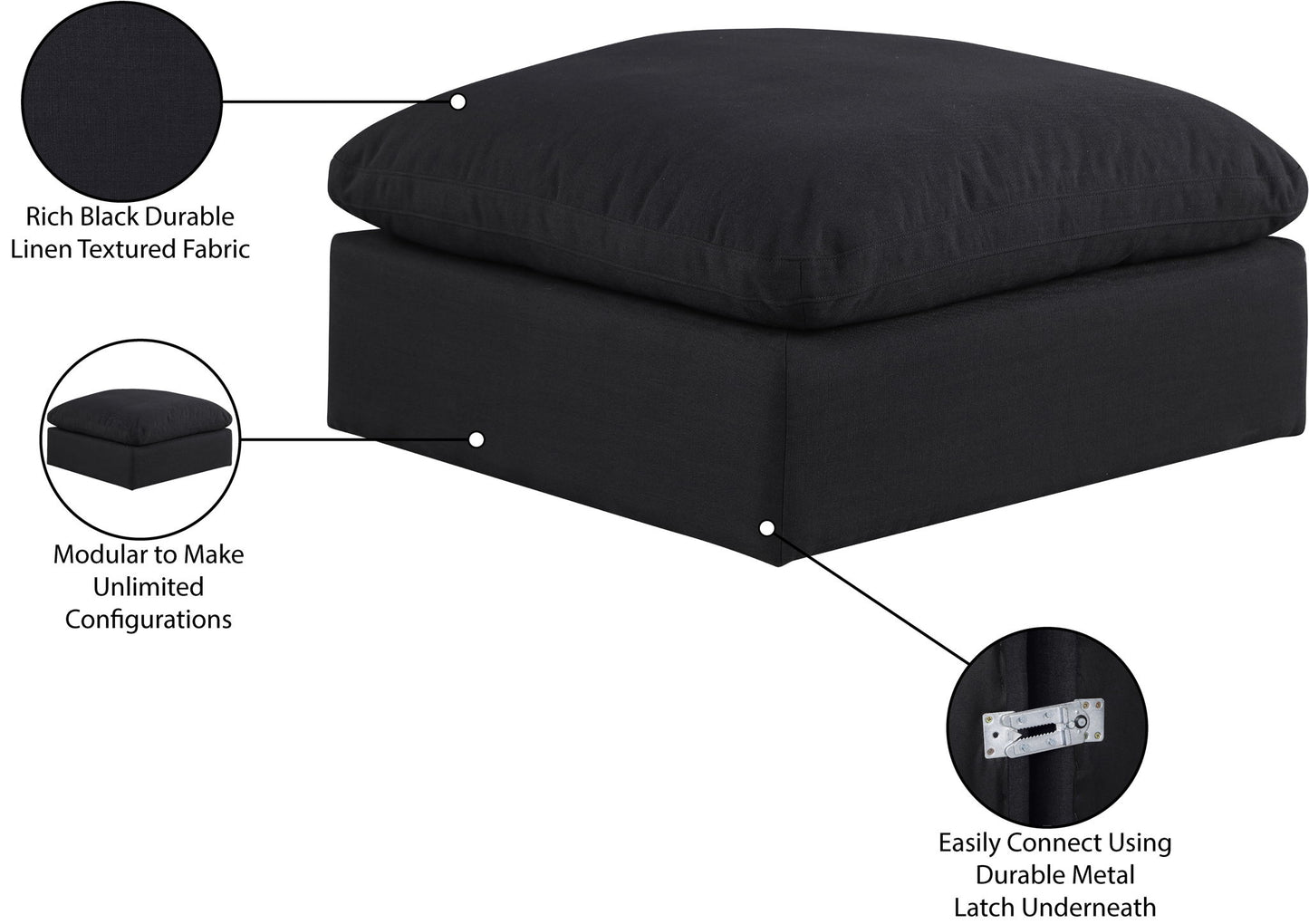 Comfy - Linen Ottoman