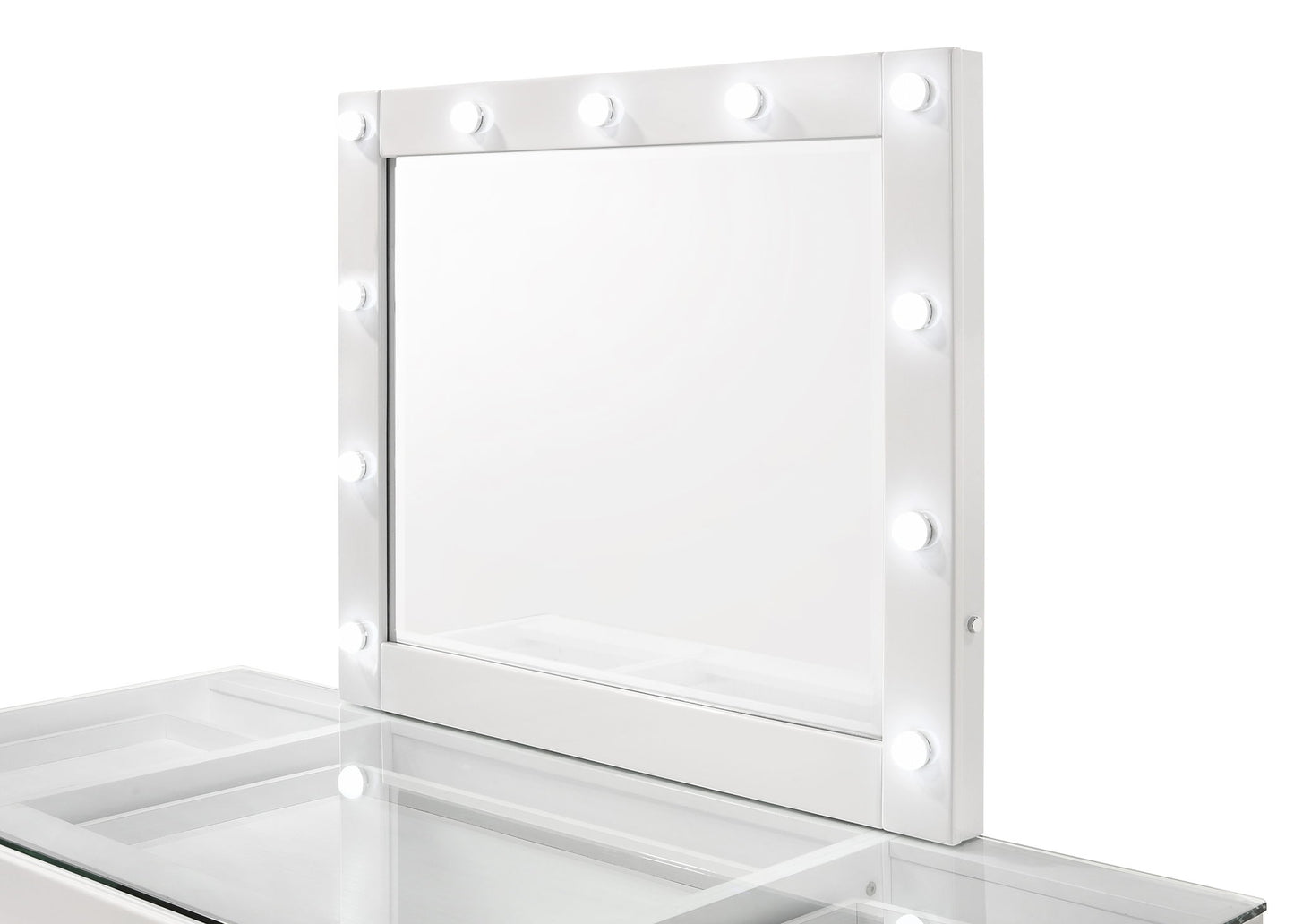 Avery - Vanity Set (With LED Luxo Mirror) - White