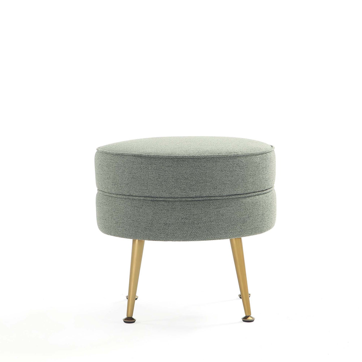 Manhattan Bailey - Accent Ottoman With Gold Chrome Legs