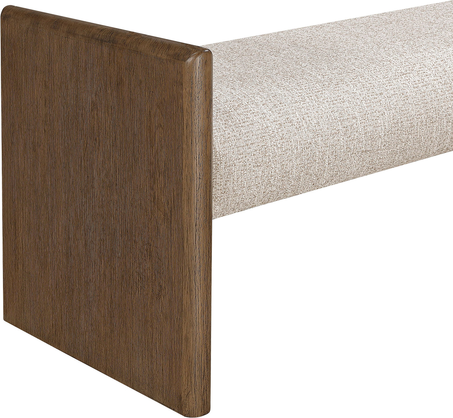 Hickory - Fabric Upholstered Bench - Brown Frame