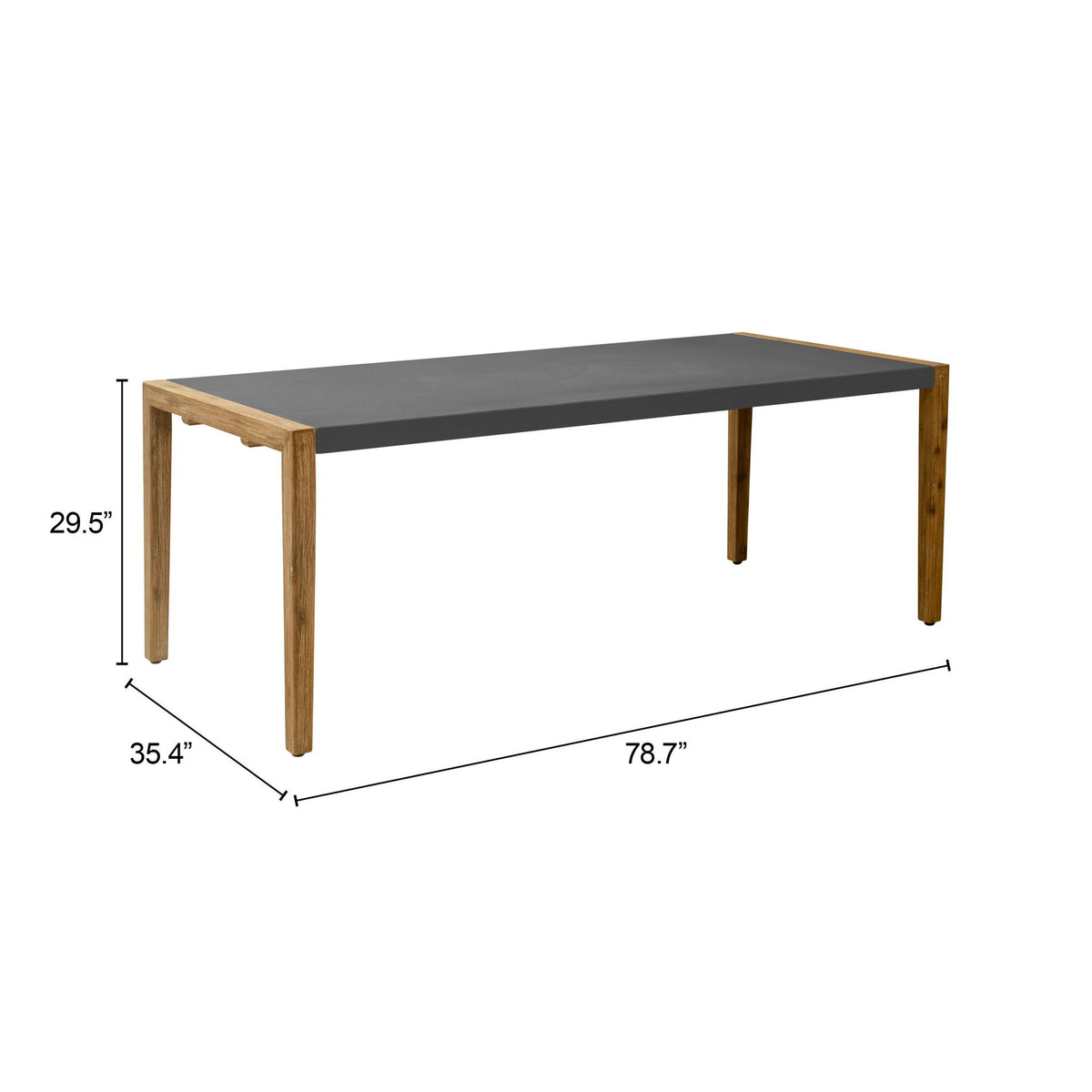 Kata - Outdoor Dining Table - Gray