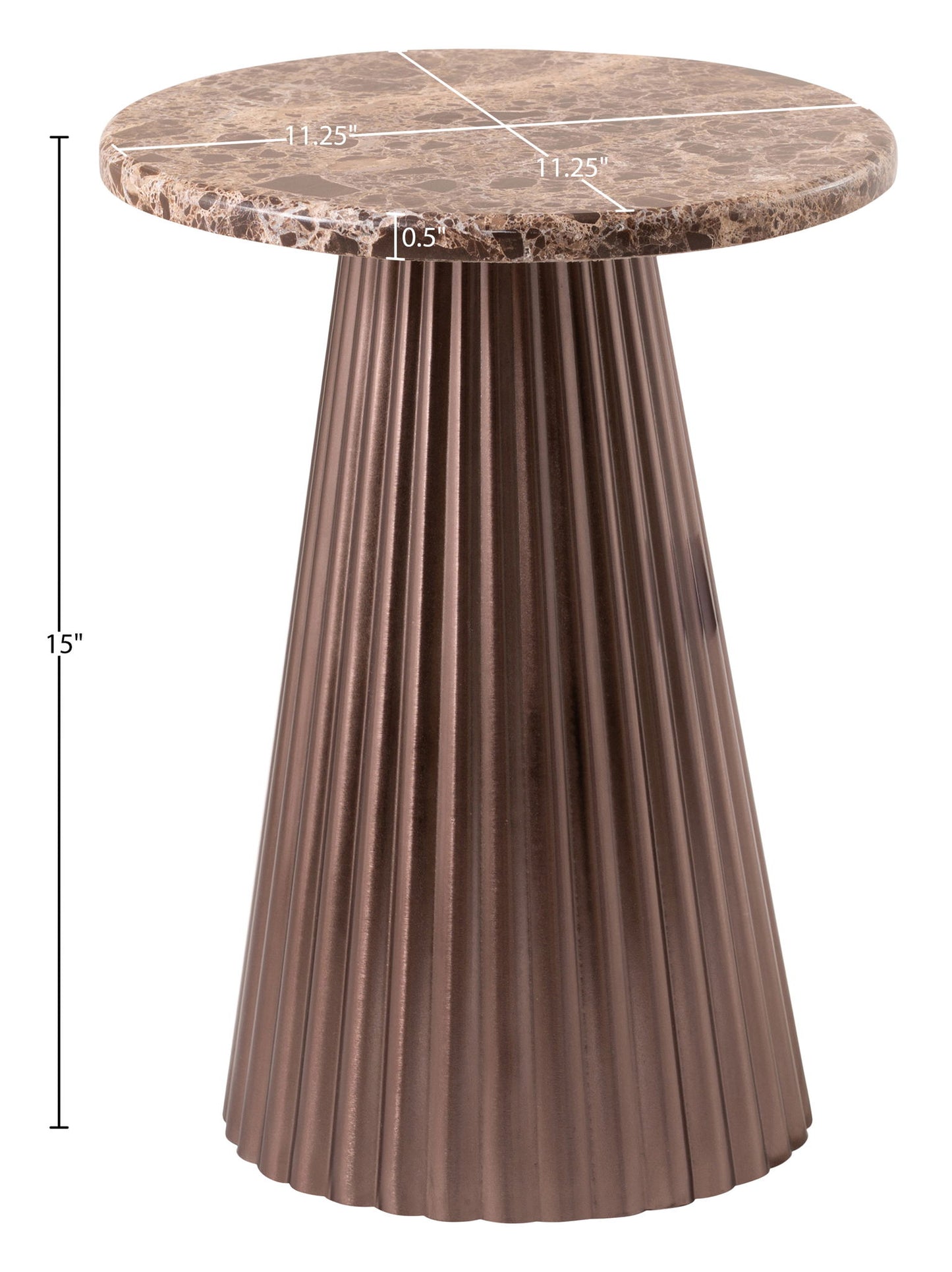 Cindra - Genuine Marble Top And Iron Base Table
