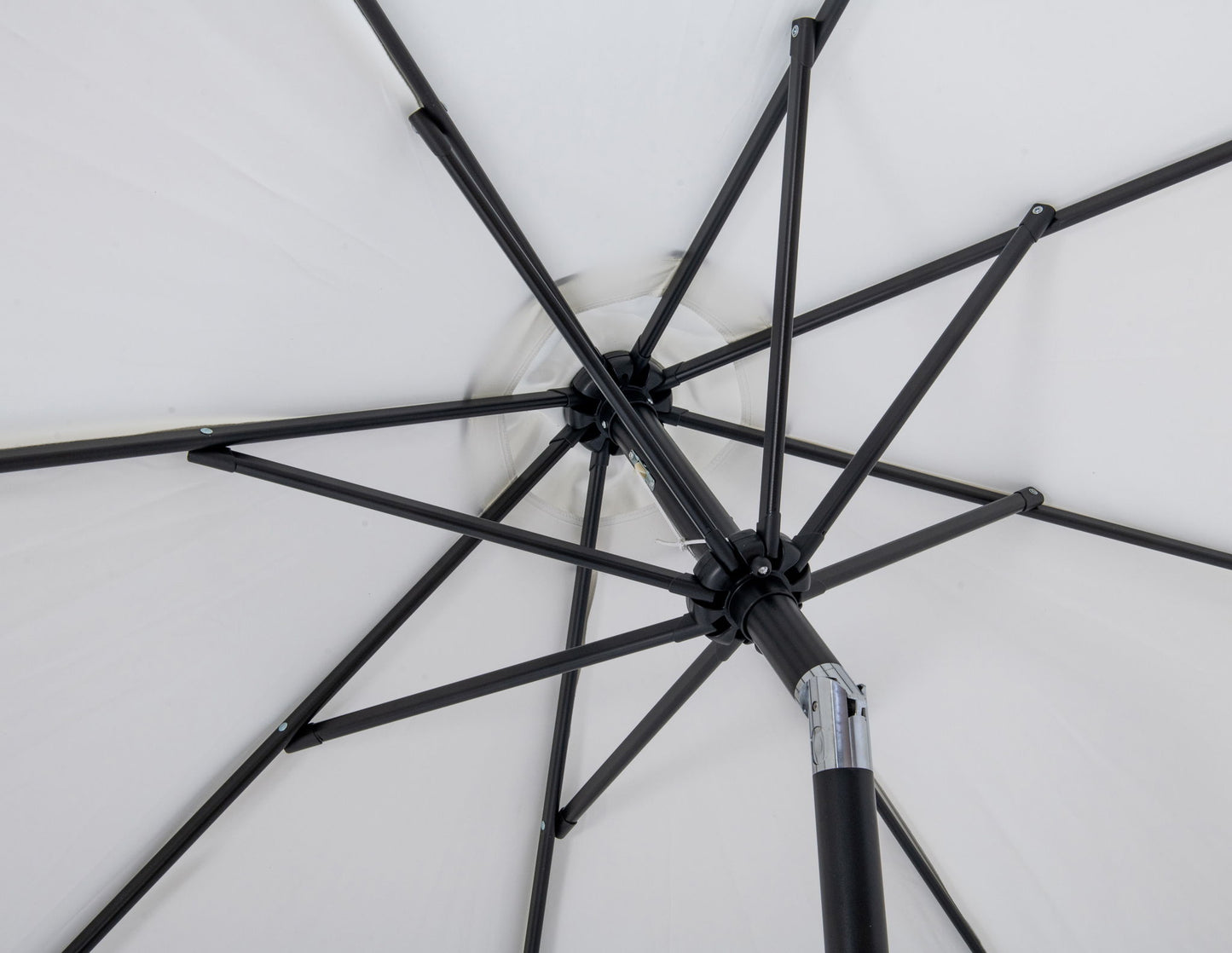 Amalfi - Patio Umbrella - White Base / Black Pole