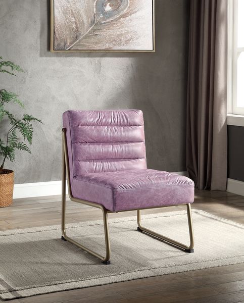 Loria - Accent Chair - Wisteria Top Grain Leather