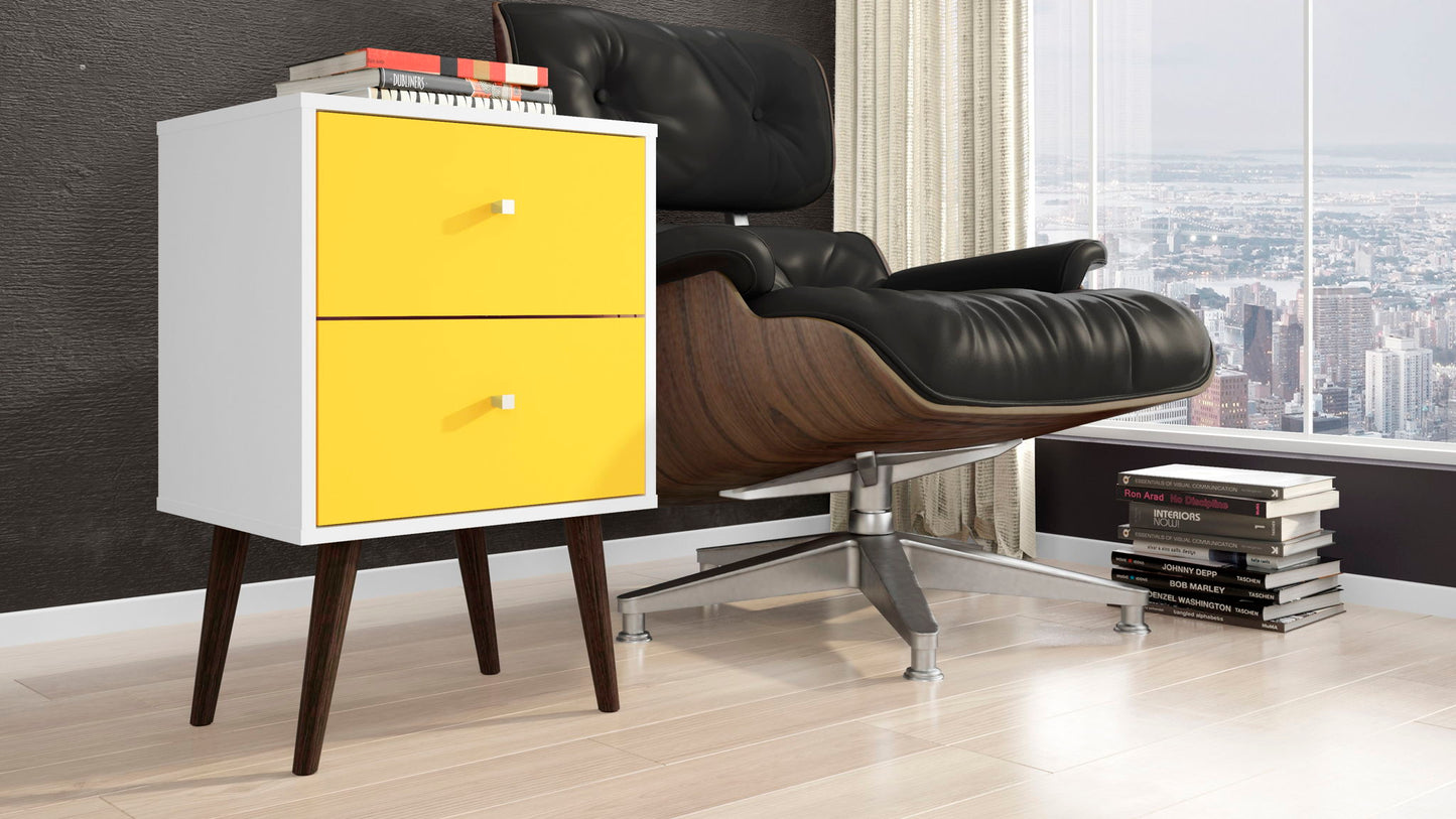 Manhattan Liberty - Nightstand Wtth White Frame