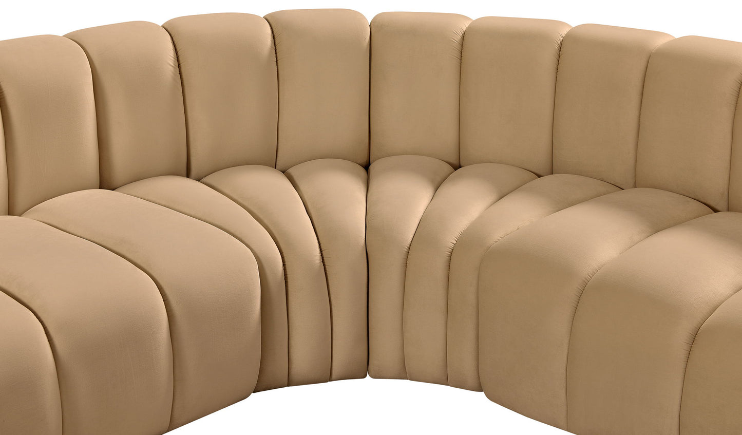 Arc - Velvet 6 Piece Curved Modular Sofa