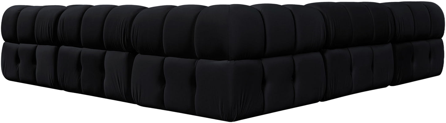 Orin - Velvet 5 Piece Modular Corner Sectional