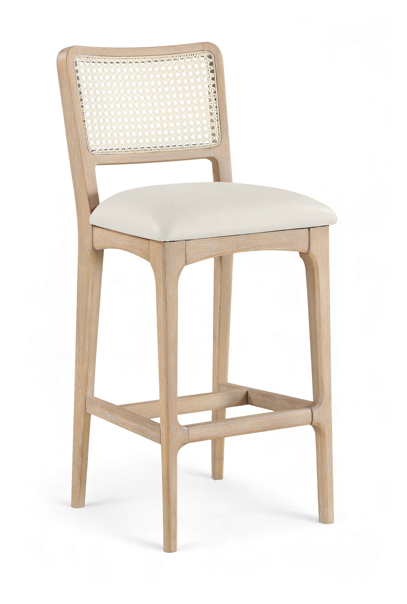 Atrium - Upholstered Bar Stool (Set of 2) - Brushed Natural Frame