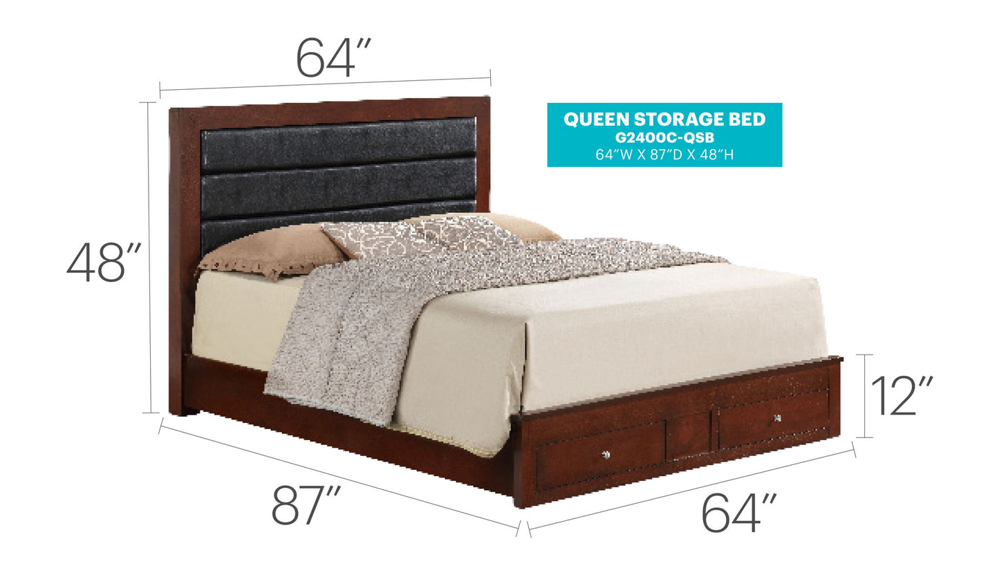 Glory Furniture - Burlington - Upholstered Storage Bed