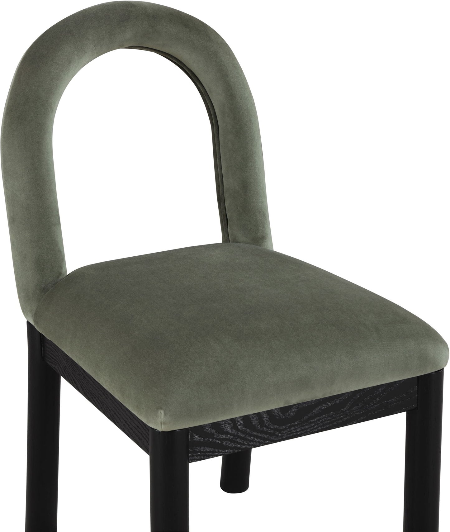 Conrad - Velvet Dining Chair With Black Legs