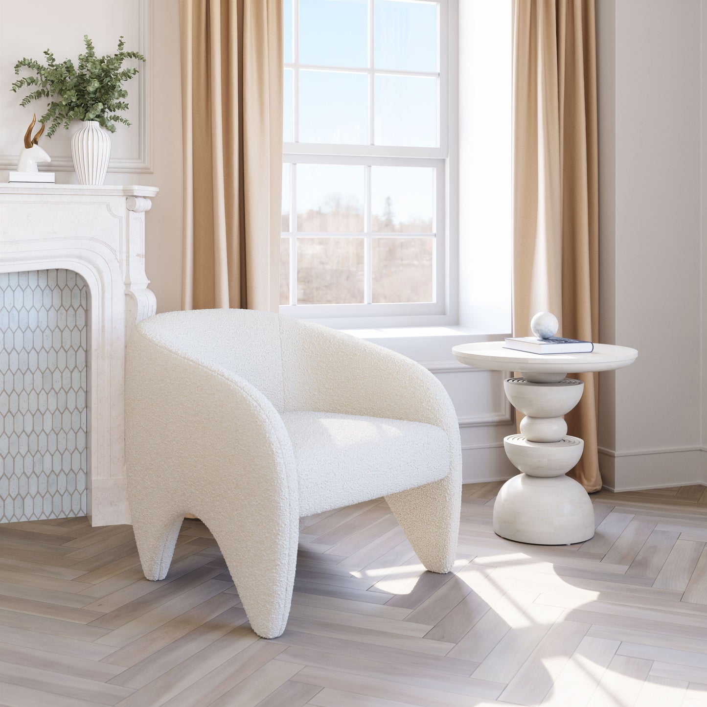 Lopta - Accent Chair - White