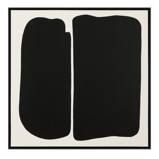 Framed Canvas Parallel Forms - Black