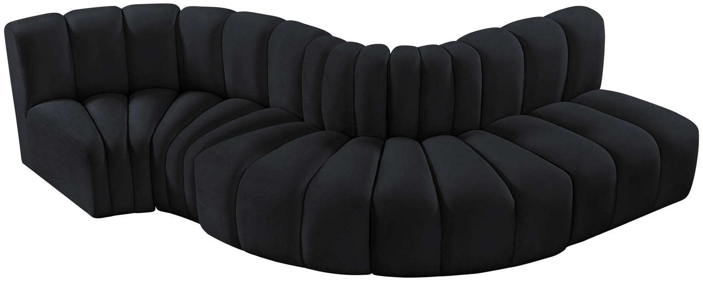 Arc - Velvet 5 Piece Modular Sofa