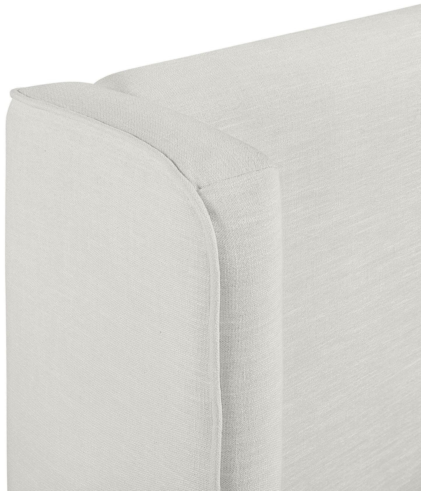 Kendall - Linen Textured Fabric Upholstered Bed - Cream