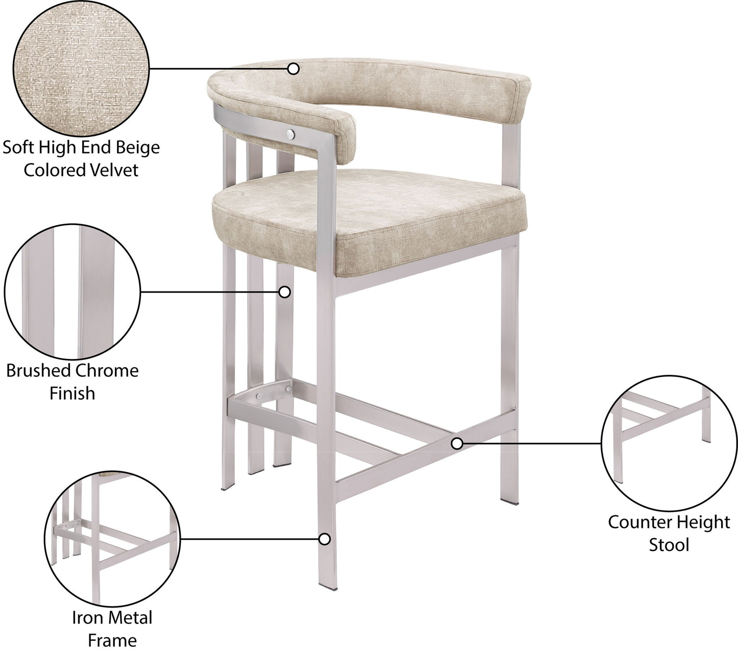 Marcello - Counter Stool (Set of 2)