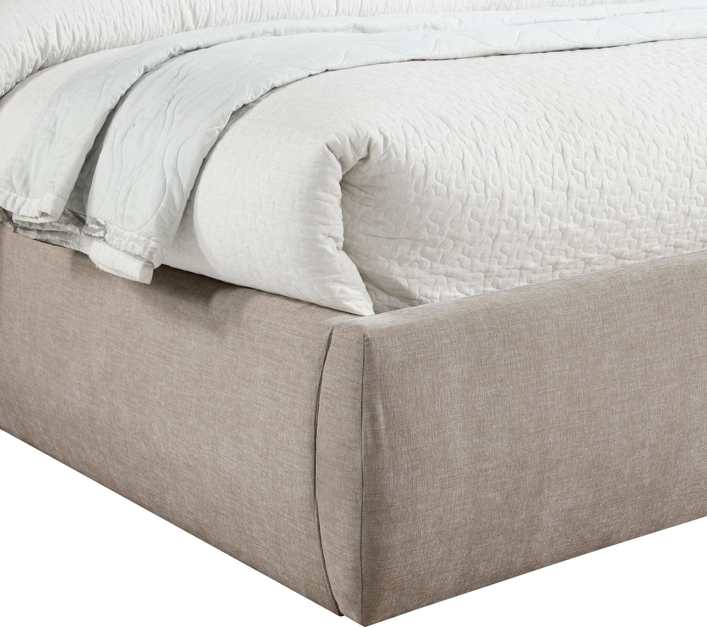 Adam - Chenille Fabric Bed With 70.5" Headboard