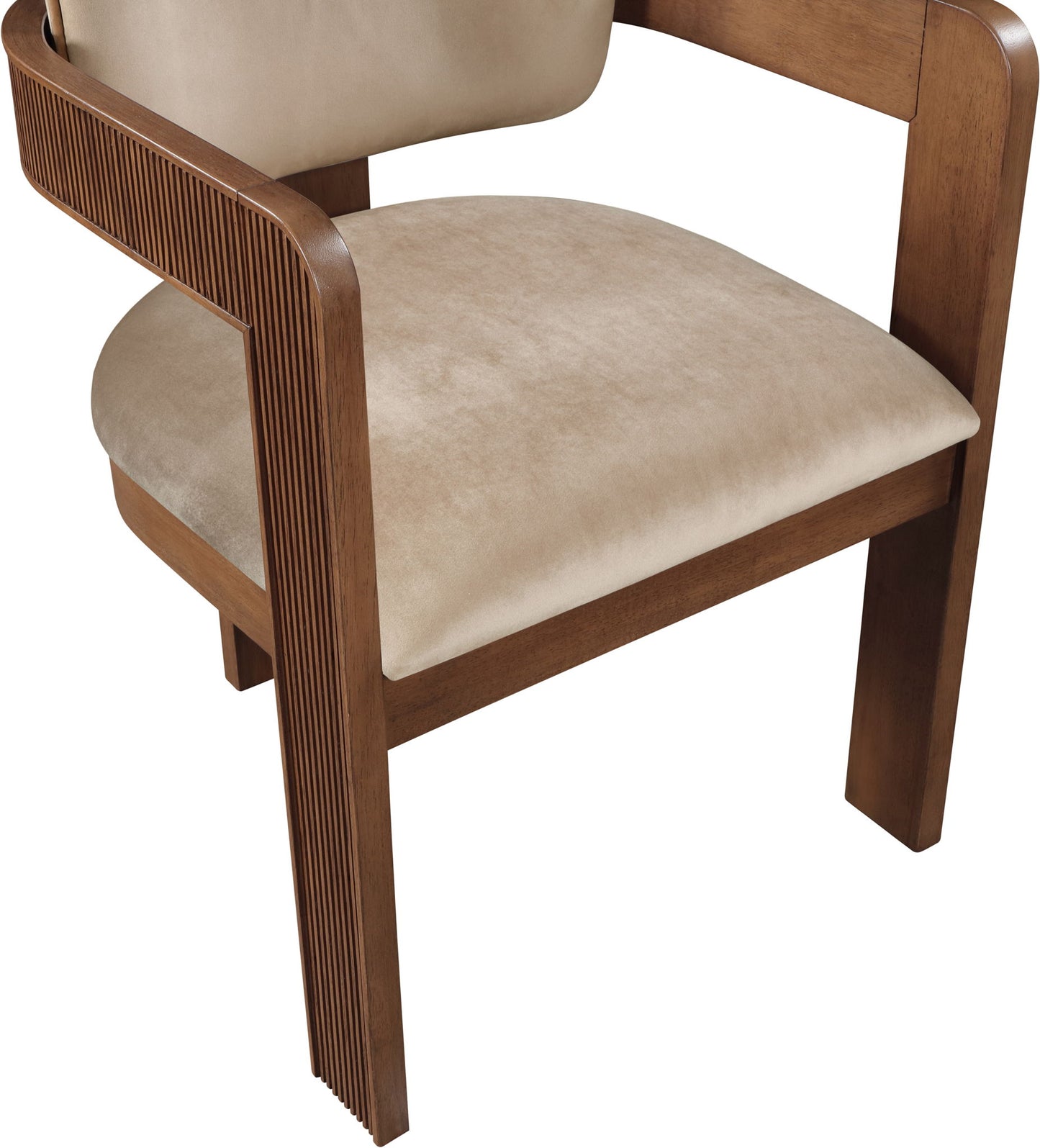 Sacha - Velvet Dining Chair With Brown Base (Set of 2)