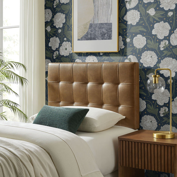 Lily Vegan Leather Headboard - Twin, Toast