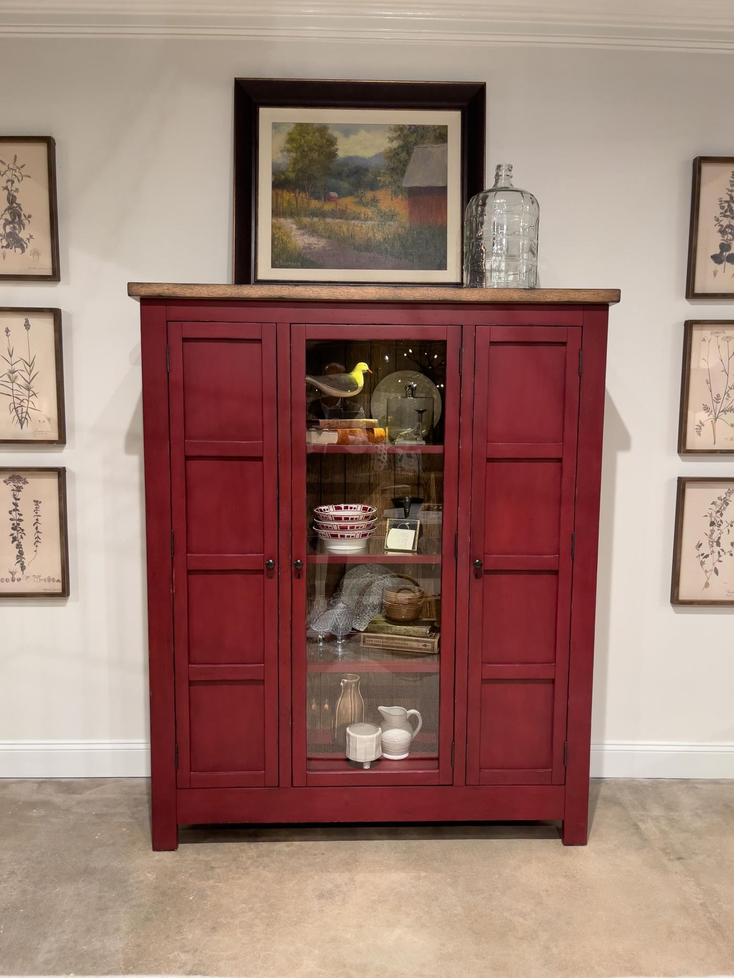 Vintage Market - Kitchen Island 6 Drawer With Casters