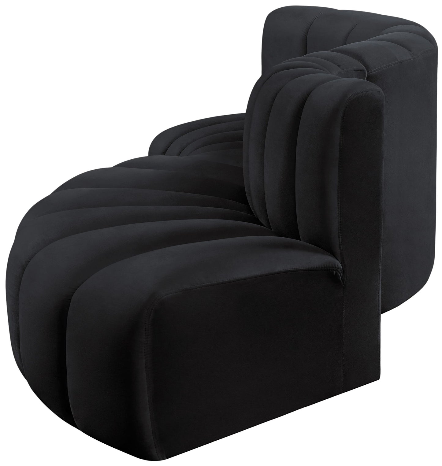 Arc - Velvet 4 Piece L-Shaped Modular Sofa