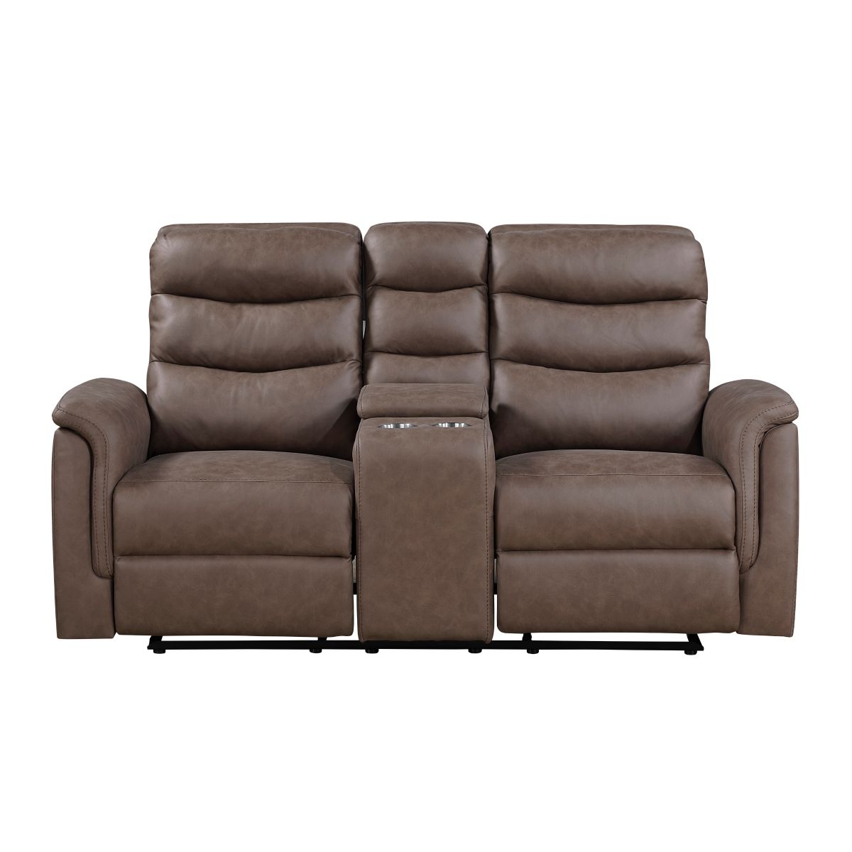 Metric Double Glider Reclining Love Seat with Center Console