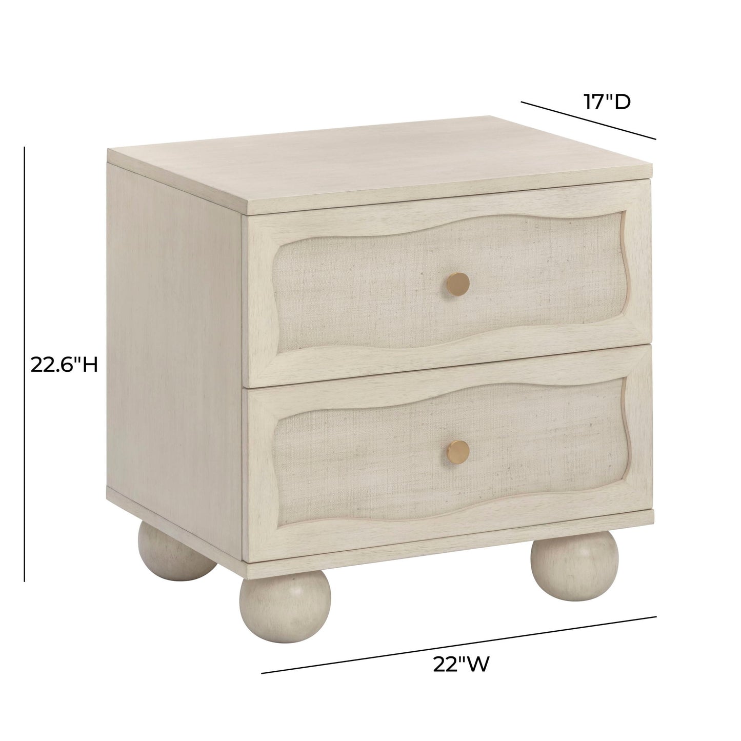 Grappa - Nightstand - Whitewashed