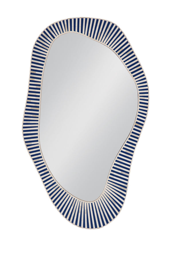 Rhodes - Wall Mirror - Blue / White