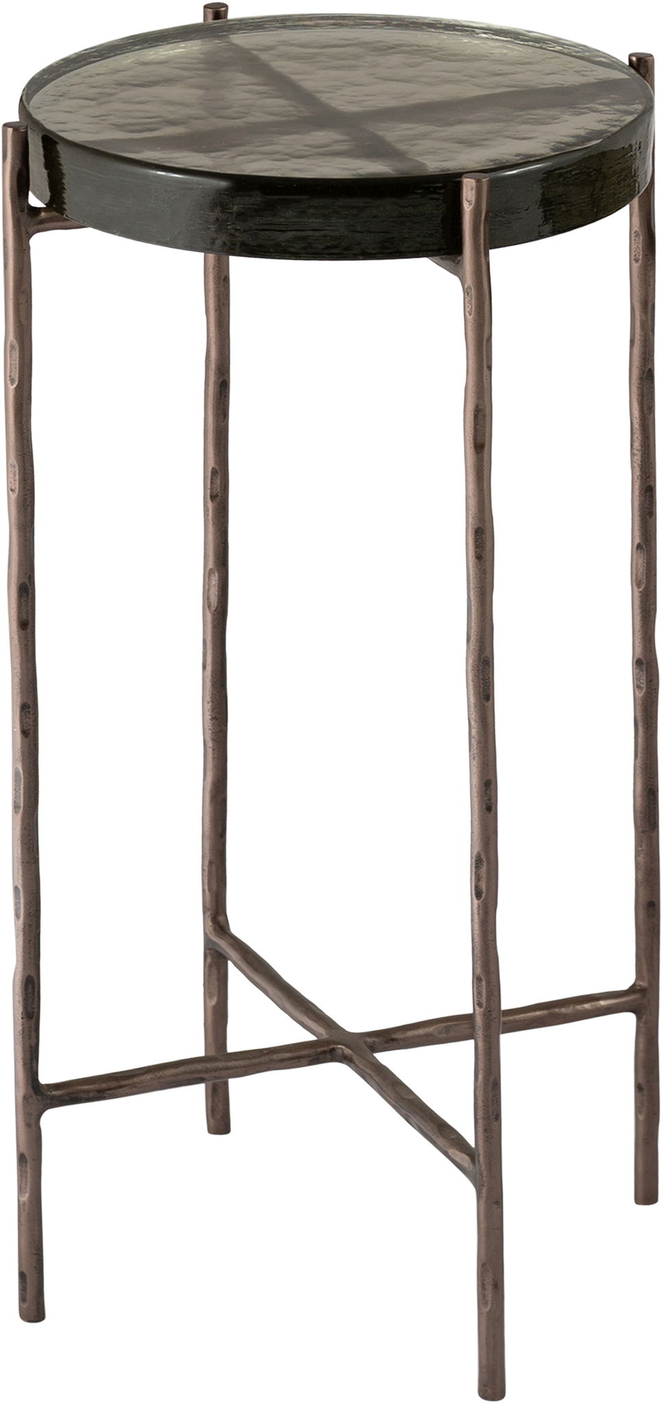 Vetra - Iron Base Bunching End Table - Bronze