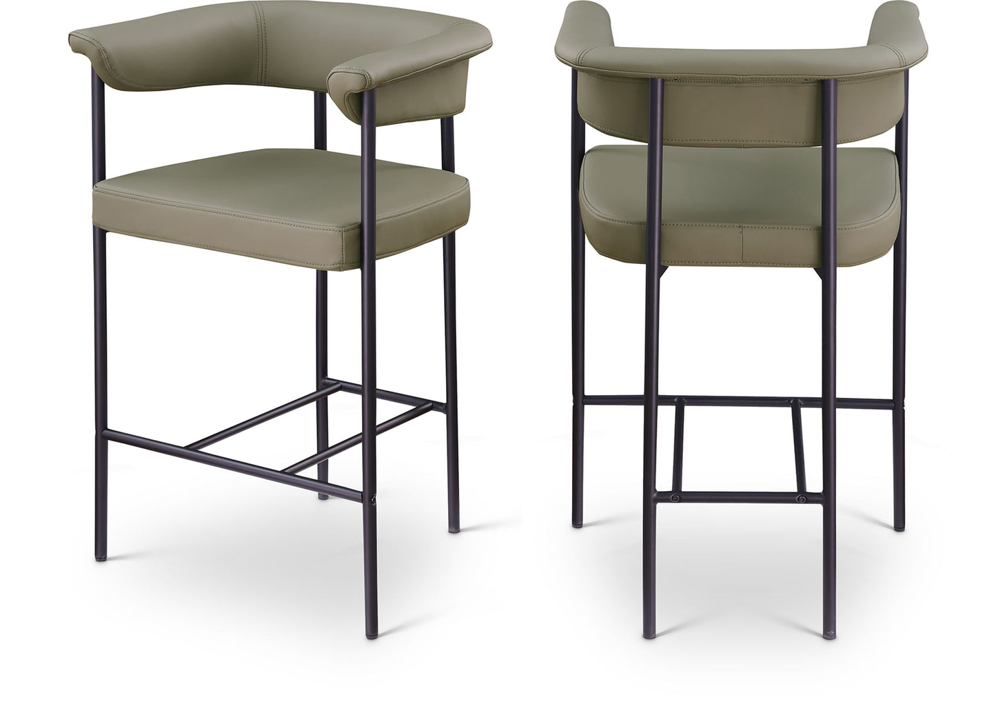 Malin - Faux Leather Counter Stool (Set of 2)