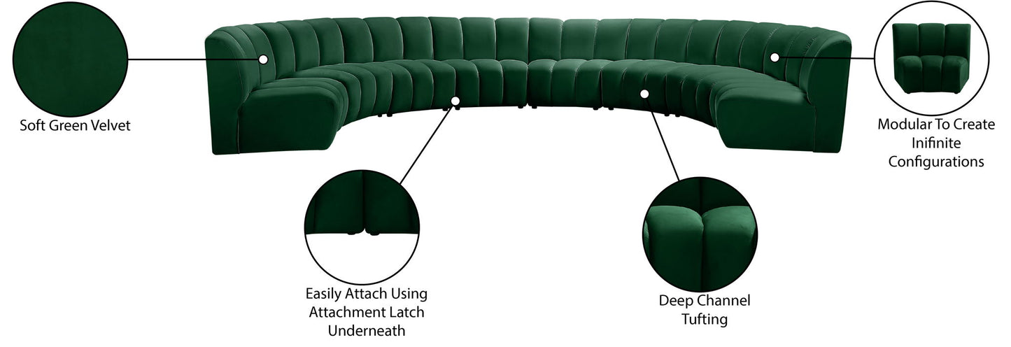 Infinity - 8 Piece Velvet Modular Sectional
