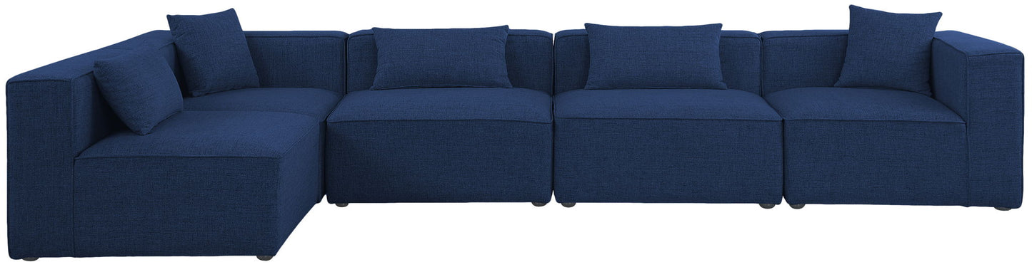 Cube - Linen 5 Piece Modular Sectional