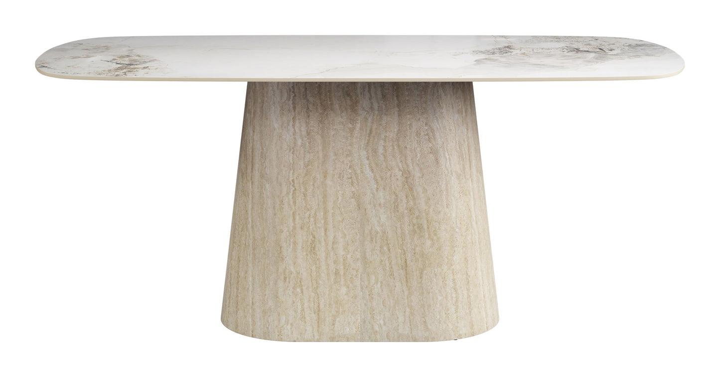 Nooka - Dining Table - White / Natural