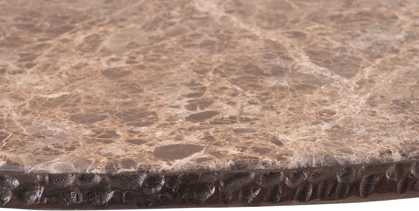 Gild - Aluminum Base And Genuine Marble Top Table - Bronze Finish